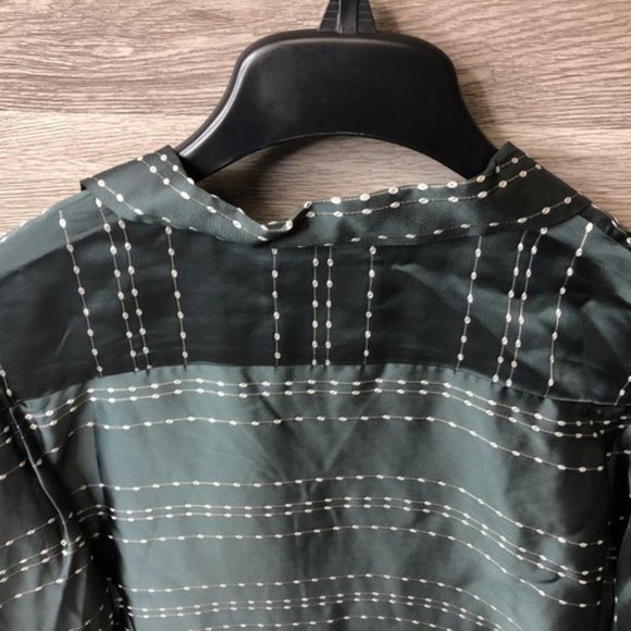 Taakk Medium Green Textured Jacket Collared NWOT - Picture 5 of 6